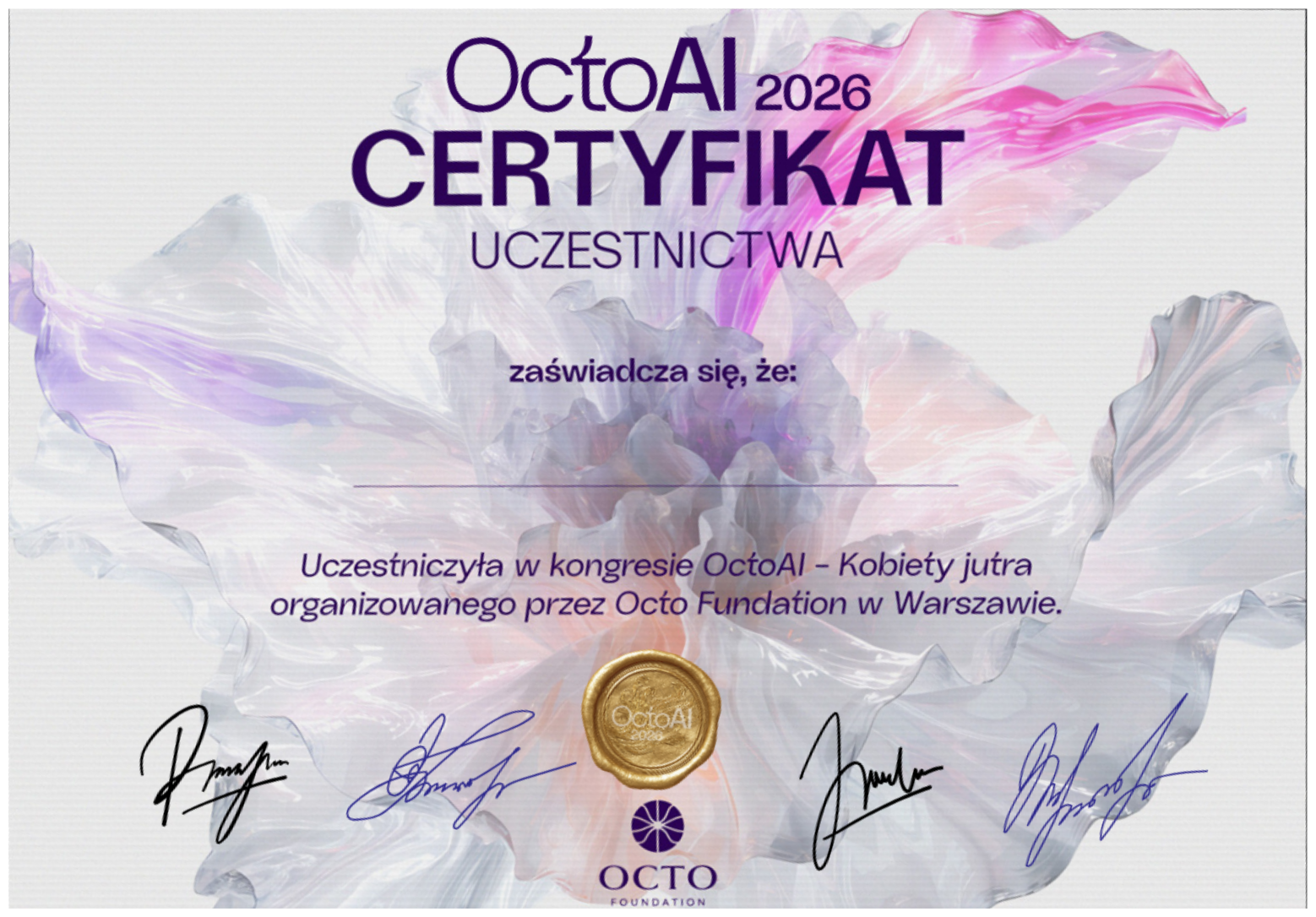 Certyfikat uczestnictwa
